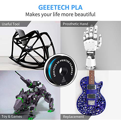 Image of Geeetech 1.75mm PLA 3D Printer Filament, 1kg Spool (2.2lbs), Upgrade Tidy Winding Tangle-Free, Dimensional Accuracy + /- 0.02 mm, Water Blue