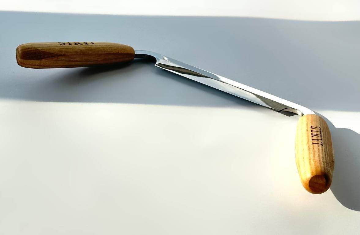 STRYI drawknife 5.9 inch (150mm) cut length, Woodworking hand tool, Shaving knife for cutting wood comes sharp enough to shave with!