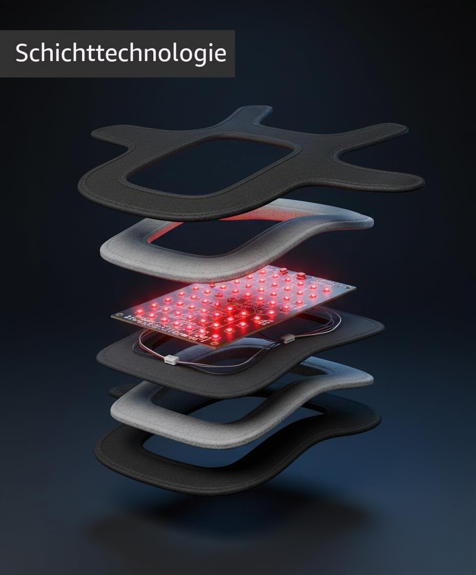 Infrarot-Hundegeschirr 660nm/850nm Rotlichttherapie für Hunde & Katzen, Verstellbarer Reha-Therapiegurt gegen Gelenkschmerzen, Arthritis & Wundheilung, sicheres USB-Heizkissen (schwarz)
