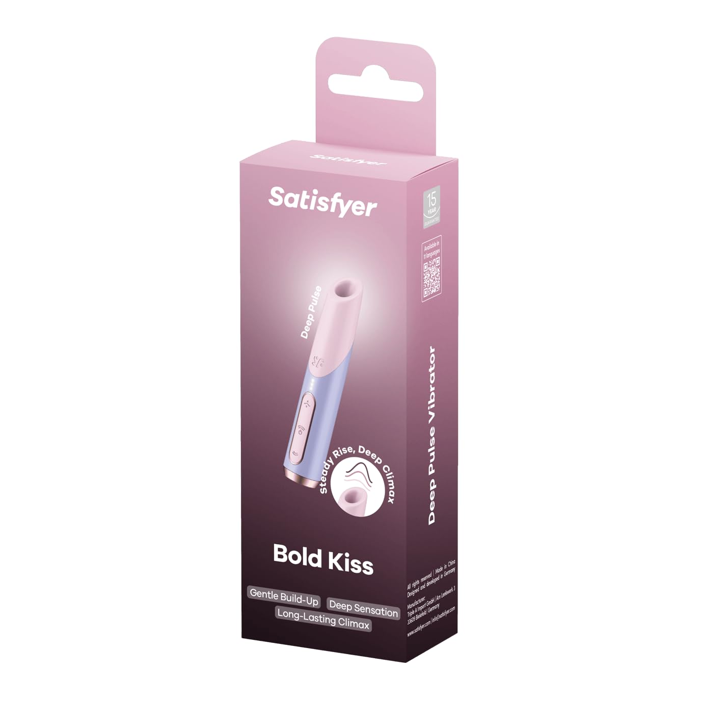 Satisfyer Bold Kiss, giocattolo sessuale per adulti, per donne, stimolazione del clitoride, vibratore per il benessere e il piacere sessuale femminile