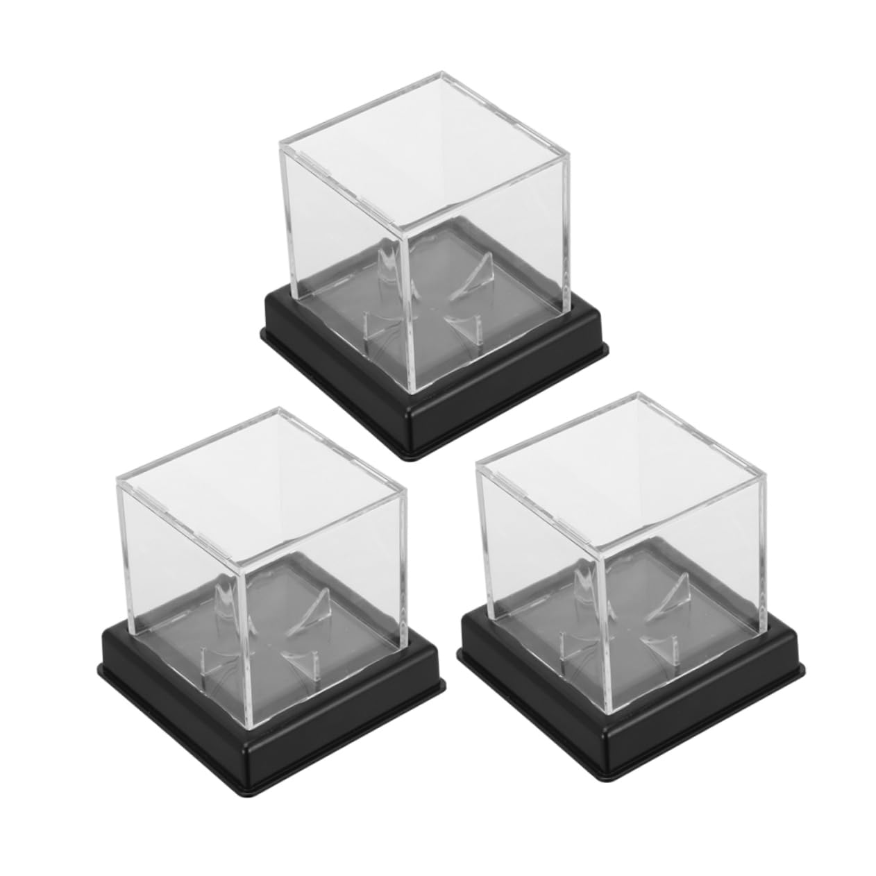 POPETPOP 3 Zestawy Przezroczyste Pudełko Do Przechowywania Tennies Display Case Baseball Uchwyt Na Wyświetlacz Przypadku Z Daszkiem Etui Na Z Daszkiem Kostki Wyświetlacz 3 sztuki*3