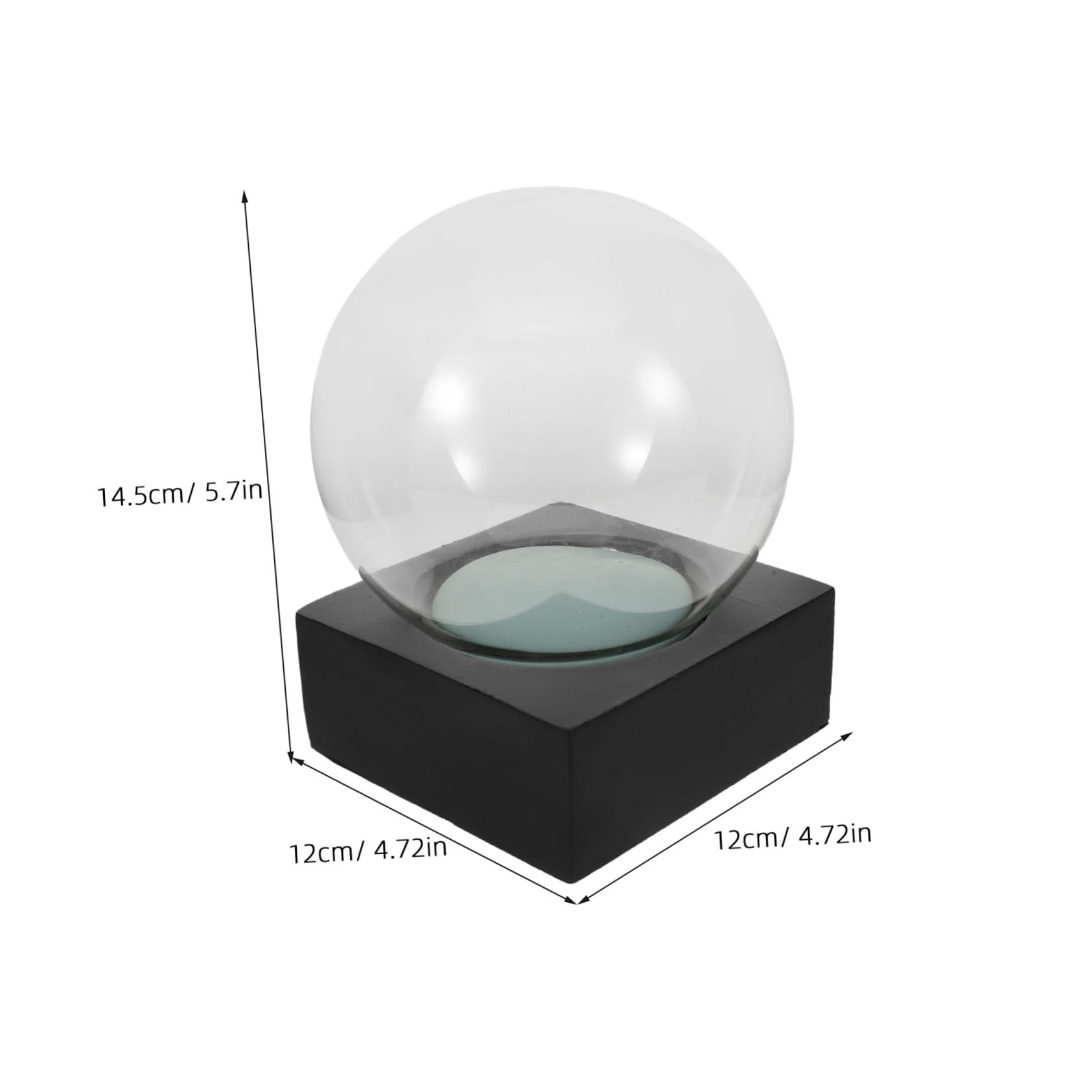 Kit de Boule à Neige Verre Soi-même pour Fêtes Vide et Personnalisable avec Base Résine et Couvercle Transparent