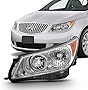 AKKON - For [Left Driver Side] 2010 2011 2012 2013 Buick LaCrosse Halogen Chrome Headlight