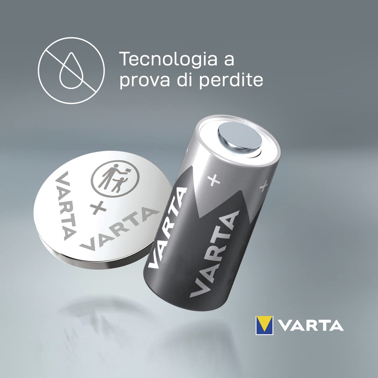 VARTA CR 1620, 6620101402, Batteria Litio a Bottone, Piatta, Specialistica, 3 Volts, Diametro 16mm, Altezza 2mm, confezione 2 pile