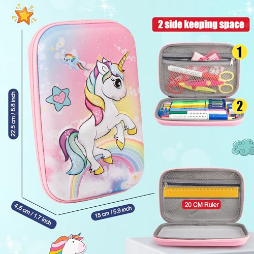 Image of Zest 4 Toyz Hardtop Pencil Case for Girls and Boys Large Capacity(Unicorn Themed)