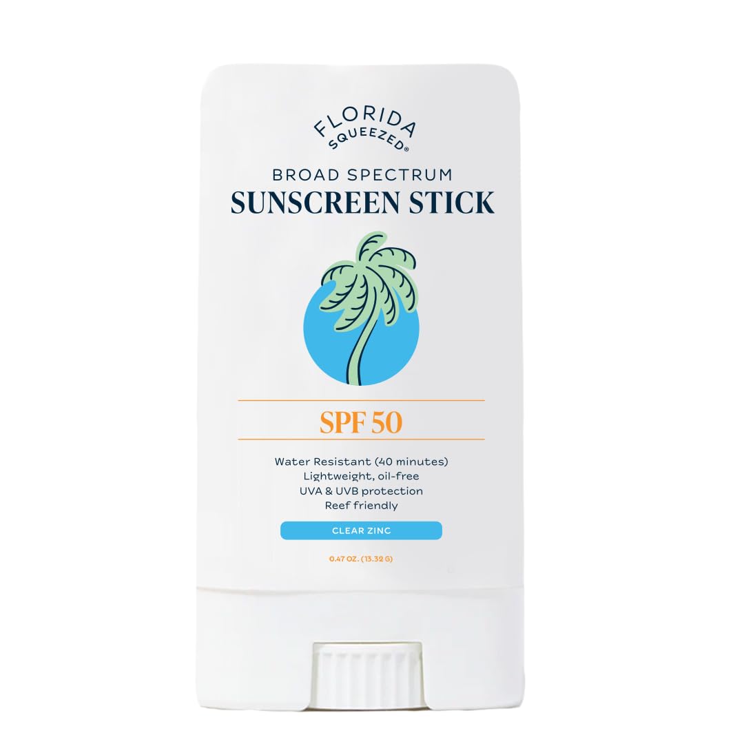 Amazon.com: Florida Squeezed Mineral Sunscreen Stick SPF 50, Zinc