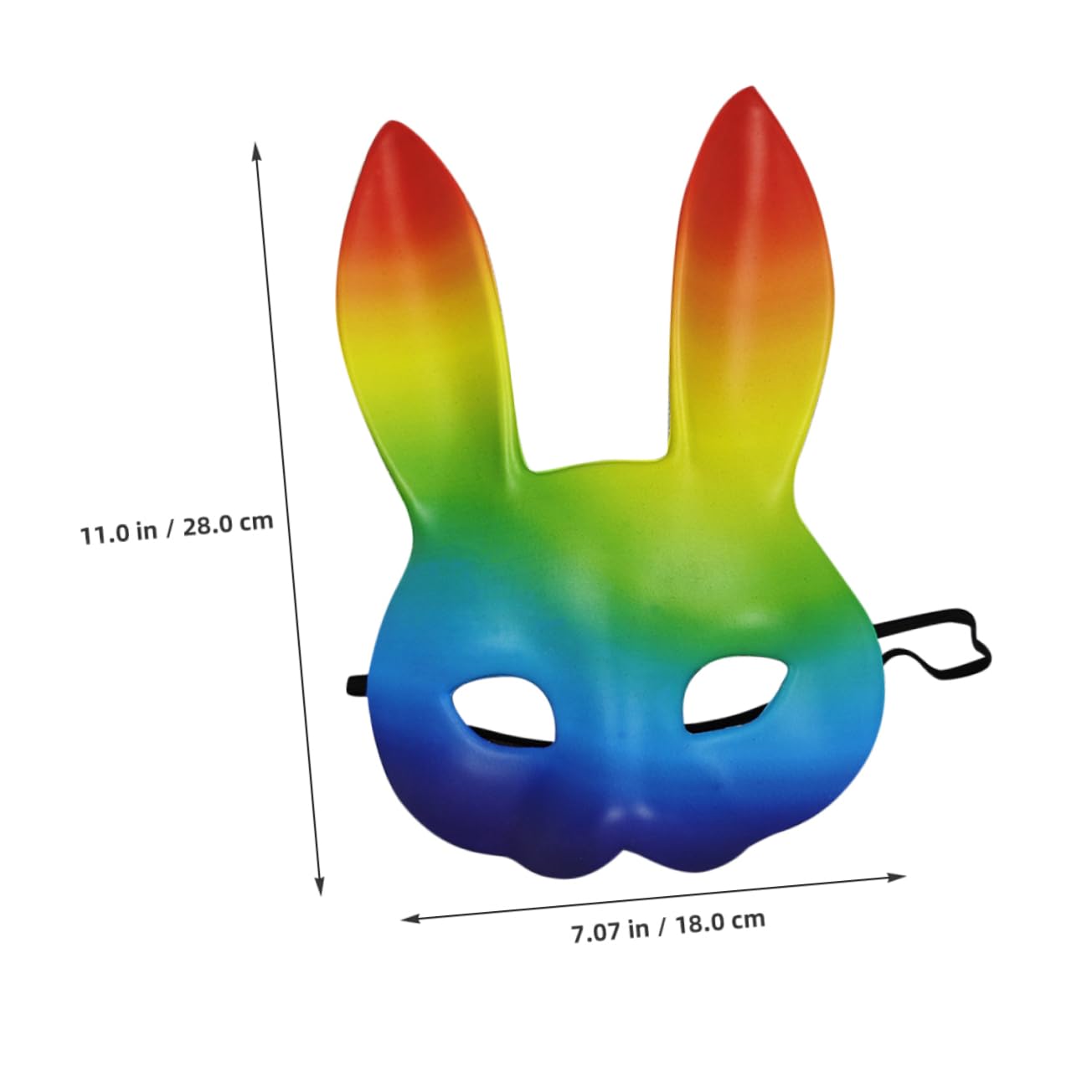 PRETYZOOM 3d Rainbow Bunny Mask Carnival Accessory for Women Scary Halloween Mask Prop