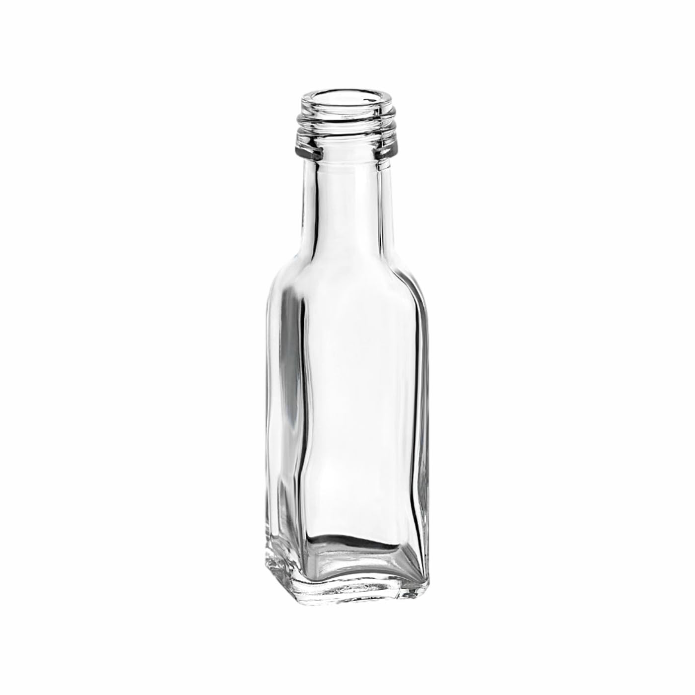 gouveo Lot de 60 bouteilles en verre Maraska de 20 ml avec bouchon à vis argenté - mini bouteille de 0,02 l à remplir - bouteilles en verre pour liqueur, liqueur, huile ou pour l'artisanat (MFET020S)