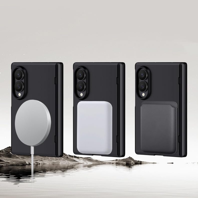 Custodia magnetica compatibile con Samsung Galaxy Z Fold 8 (nero, bobina, anti-peeping)