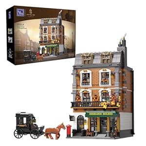 PANTASY Baker Street 221B Apartment Adult Building Block Set Architecture Modular Model, Sherlock Holmes Fans’ Collectible Brick Kit, Exquisite Replica Assembly Toy for Home and Office, No Minifigures