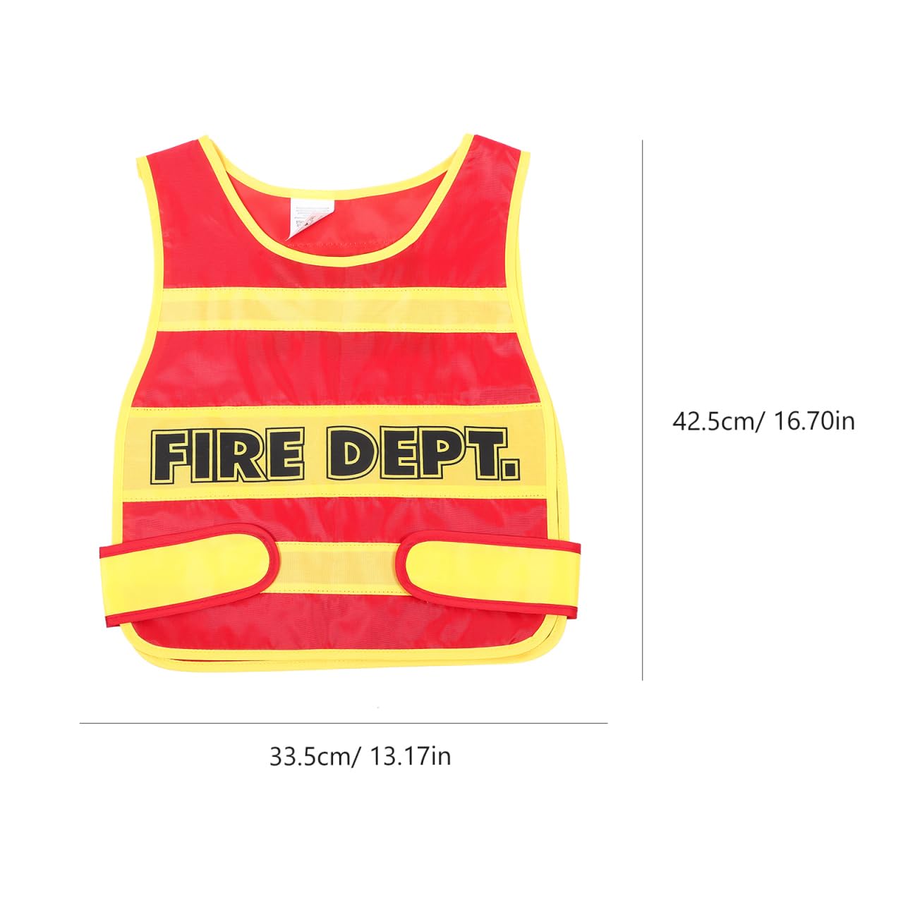 Holibanna Props Vest Fireman Costume Realistic Firefighter Role Play Vest for Parties Favors Dress up, Red, 42.50X33.50X0.50CM - Image 3