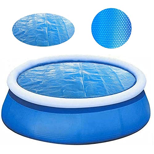 Bâche de Piscine Ronde Bâche Solaire pour Piscine Ø 300 cm Facile à Installer et Armature Anti-Poussière Bâche de Protection pour Piscine Gonflable Hors Sol Cover