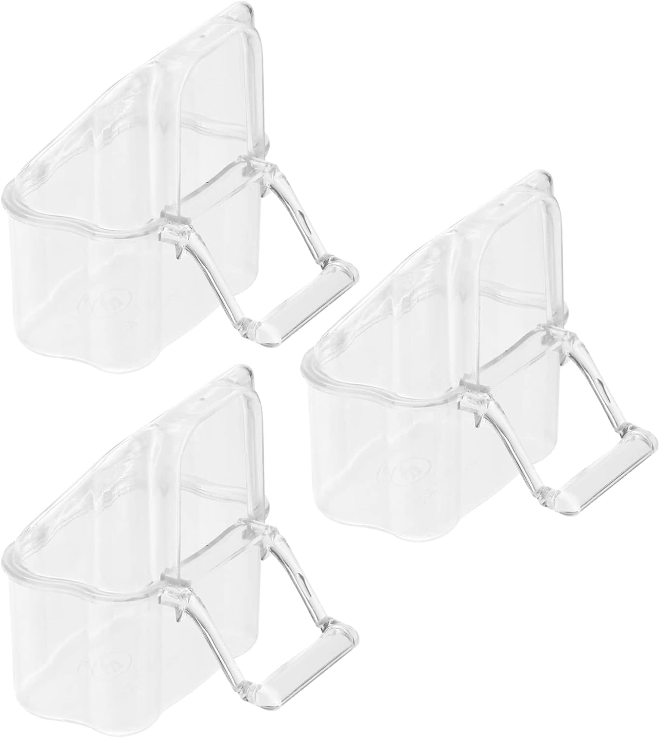 POPETPOP Recipientes para Alimentos Alimentador De Jaula De Pájaros de Jaula de Pájaros 3Pcs Tazas Colgantes de Acrílico Universales para Pájaros ?os Bebedero para Pájaros Contenedores De Alimentos
