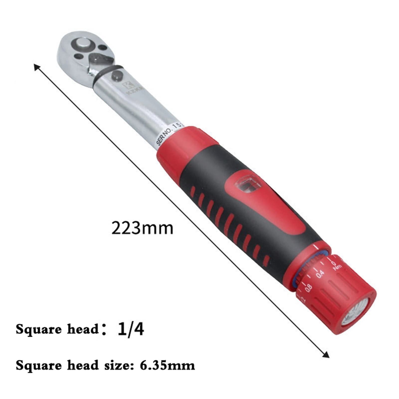Klucz dynamometryczny, 1/4" Dr 2-24. NM Rower Ręczne Klucze Dykowanie Ustaw Klucz do naprawy Rowerów Zestaw Ratchet Mechaniczny Spanner Torur(11pcs)