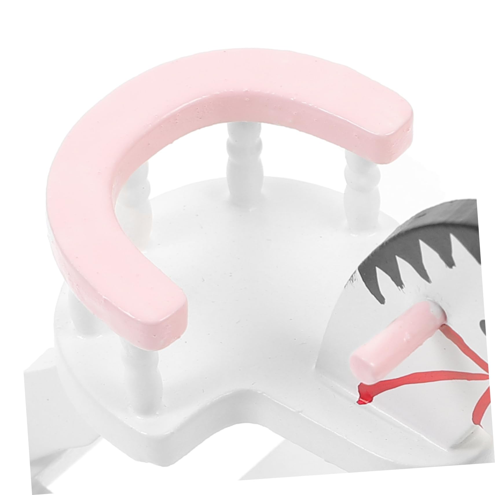 ERINGOGO Meubles De Mini Maison De Poupée Petit Poupées Décoration Figurine Ornement Miniatures Mini Jouets De Meubles De Maison Mini Mobilier De Maison Mini Cheval à Bascule en Bois Rose