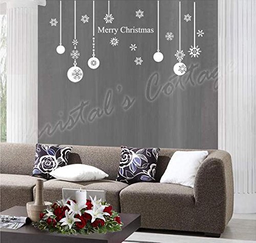 Autocollant vitre Noël intérieur sticker argenté sans trace