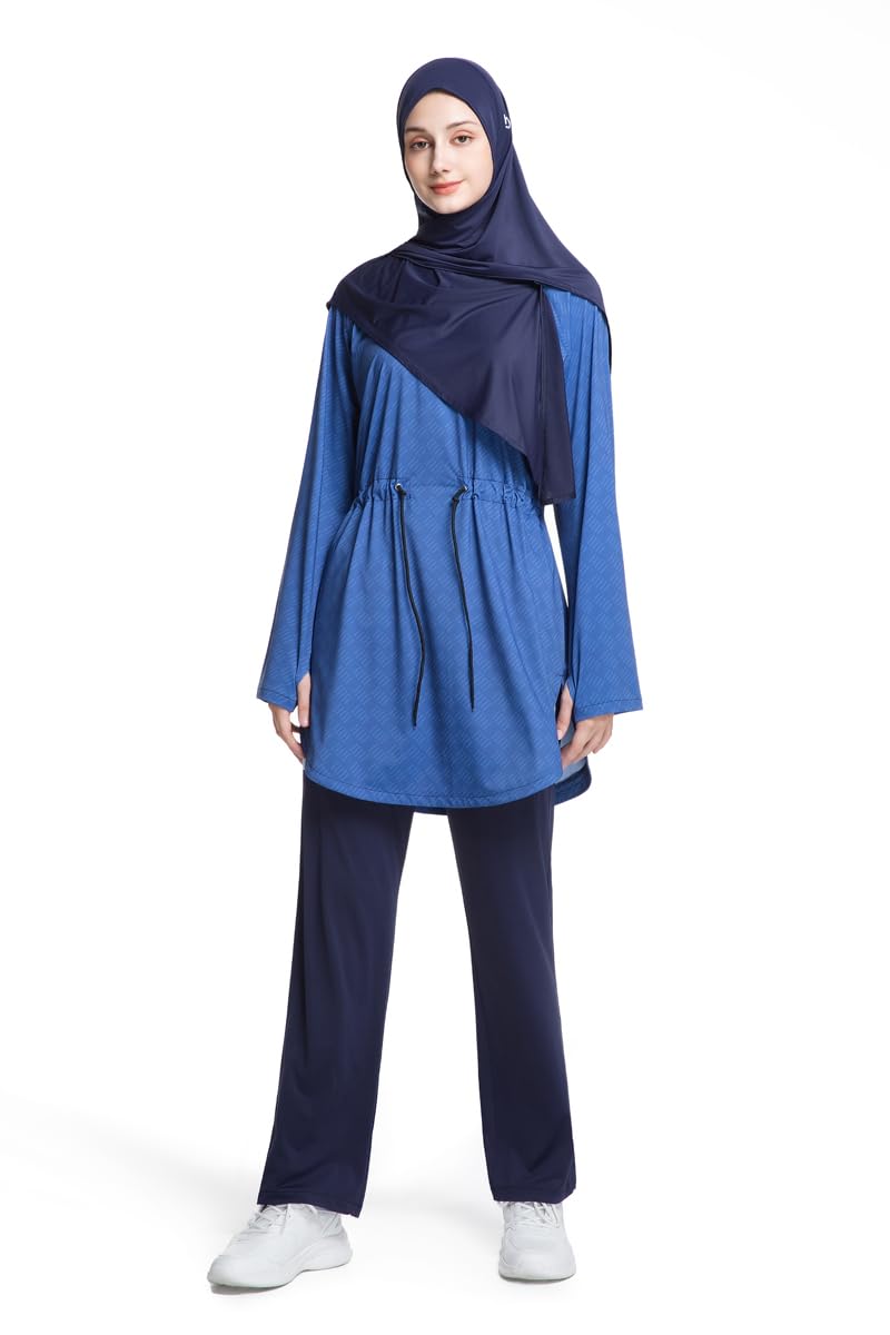 Women's Arabic Modest Sports Set for Outdoor Yoga, Running, Fitness