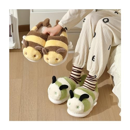 Baiyuruodie Women's and Men's Cute Bee Animal Slippers - Warm, Non-Slip - Birthday and Holiday Gifts4