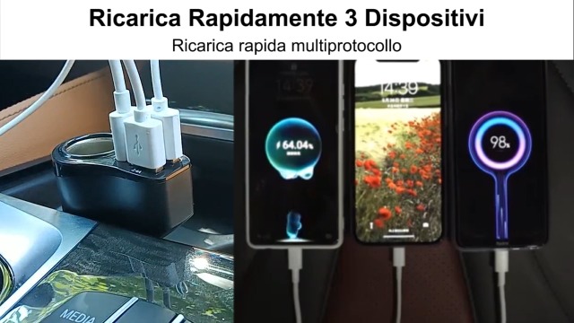 Mini Caricatore Da Auto Per Smartphone E Tablet Con 2 Uscite USB Lime - Foto 6