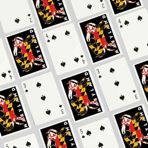 Lantern Press Maryland, Crab Flag, 52 Cartas Póker miniatura 4