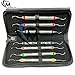 Set of 7 Gracey Dental Periodontal Curettes 1/2-13/14 Double Ended Special Handle Stainless Steel Dental Instruments with Carrying Case Kit 2304