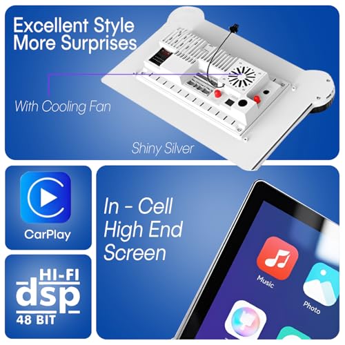 Image of Diamond 2K Car Android System Touch Screen 4GB+64GB|4 Core|Wireless Carplay Adapter & Android Auto | Car Stereo |Universal All Cars| Including AHD Rear View Camera| 1+1 Years Warranty | WAD-06