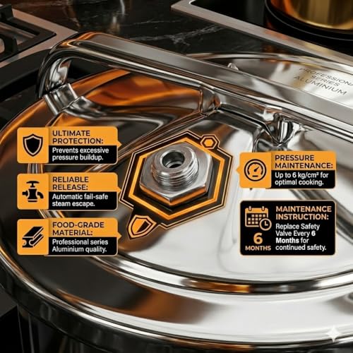 Image of Pratibha 1 Litre Inner Lid Aluminium Pressure Cooker |ISI CERTIFIED|Cooker 1 ltr|Non-Induction|Silver|Small cooker|Cooks for 1-2 People|