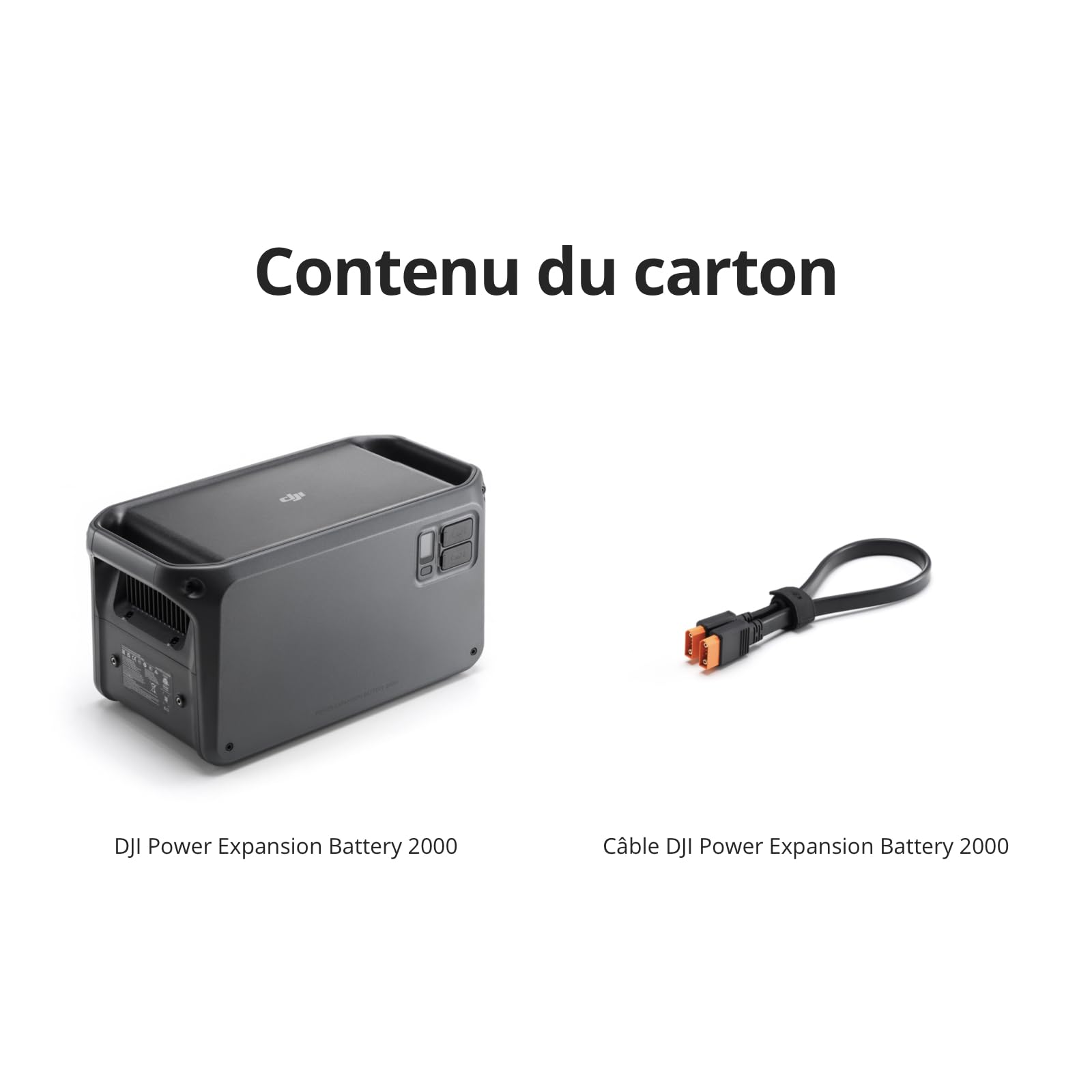 DJI Power Expansion Battery 2000, batterie d'extension haute capacité de 2 048 Wh pour DJI Power 1000/1000 V2 / 2000, batterie supplémentaire extensible pour générateurs portables