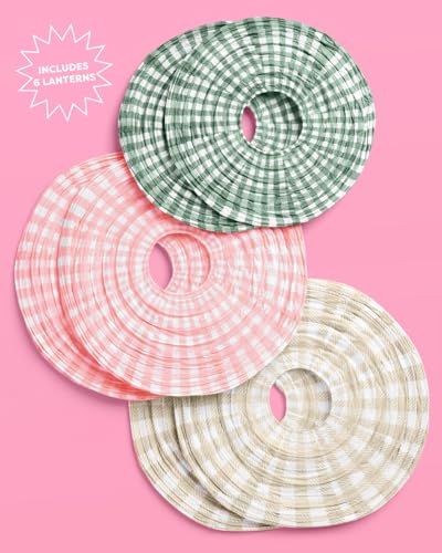 xo, Fetti Paper Camp Lantern Set | Pink, Green, Camp, Bachelorette, Birthday, Outdoor Party, Glamping Decor - Image 3