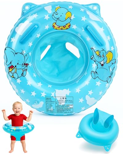 Baby Pool Float, Baby Swimming Float Ring Inflatable with Safety Seat for 6-36 Months Toddler Kids, Baby Floaties for Infants Bath or Swim Training...