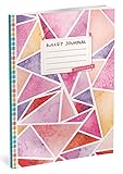  Bullet Journal: Punktraster Notizbuch (Ca. A5) + 100 Seiten + Vintage Softcover  TOP Motiv: Buntes Mosaik  Dot Grid Journal, Kalligraphie Übungsheft, Punktpapier +++ Jetzt mit Register +++
