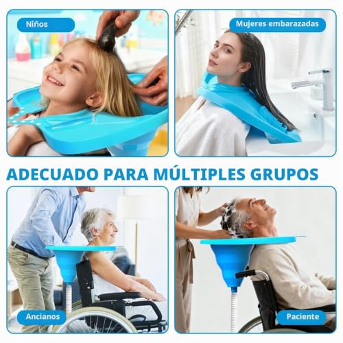 Lavamanos de pelo plegable para el lavado de cabeza cómodo de niños en casa 8