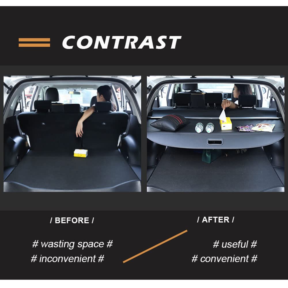 Coche Maletero Cubierta de Retráctil Carga, para Volkswagen VW TOURAN 2021 2016 2017 2018 2019 2020 Privacidad Cargo Protectora Cubierta Estantes Accesorios