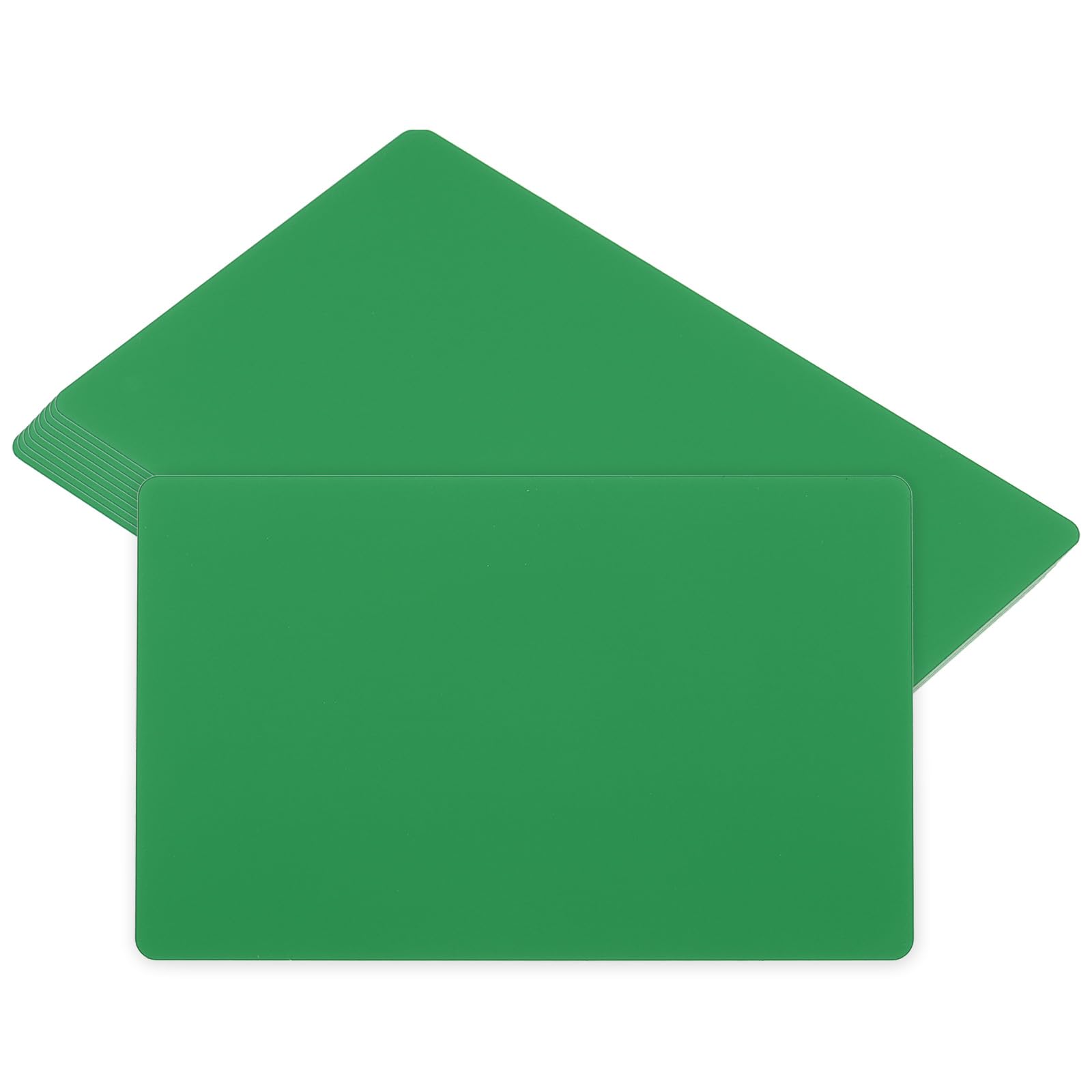PATIKIL 0.45mm Metal Business Cards, 10 Pack Blank Name Card Laser Engraving Aluminum for DIY Gift Cards Green