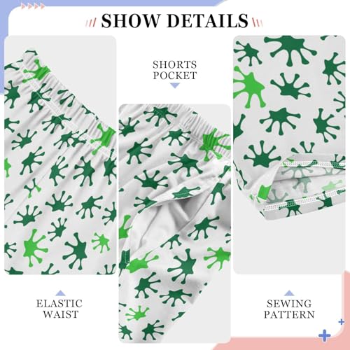 ZZXXB Frog Footprint Boys Long Pants Soft Trousers Elastic Waist Kids Lounge Bottoms with Pockets S-XL4