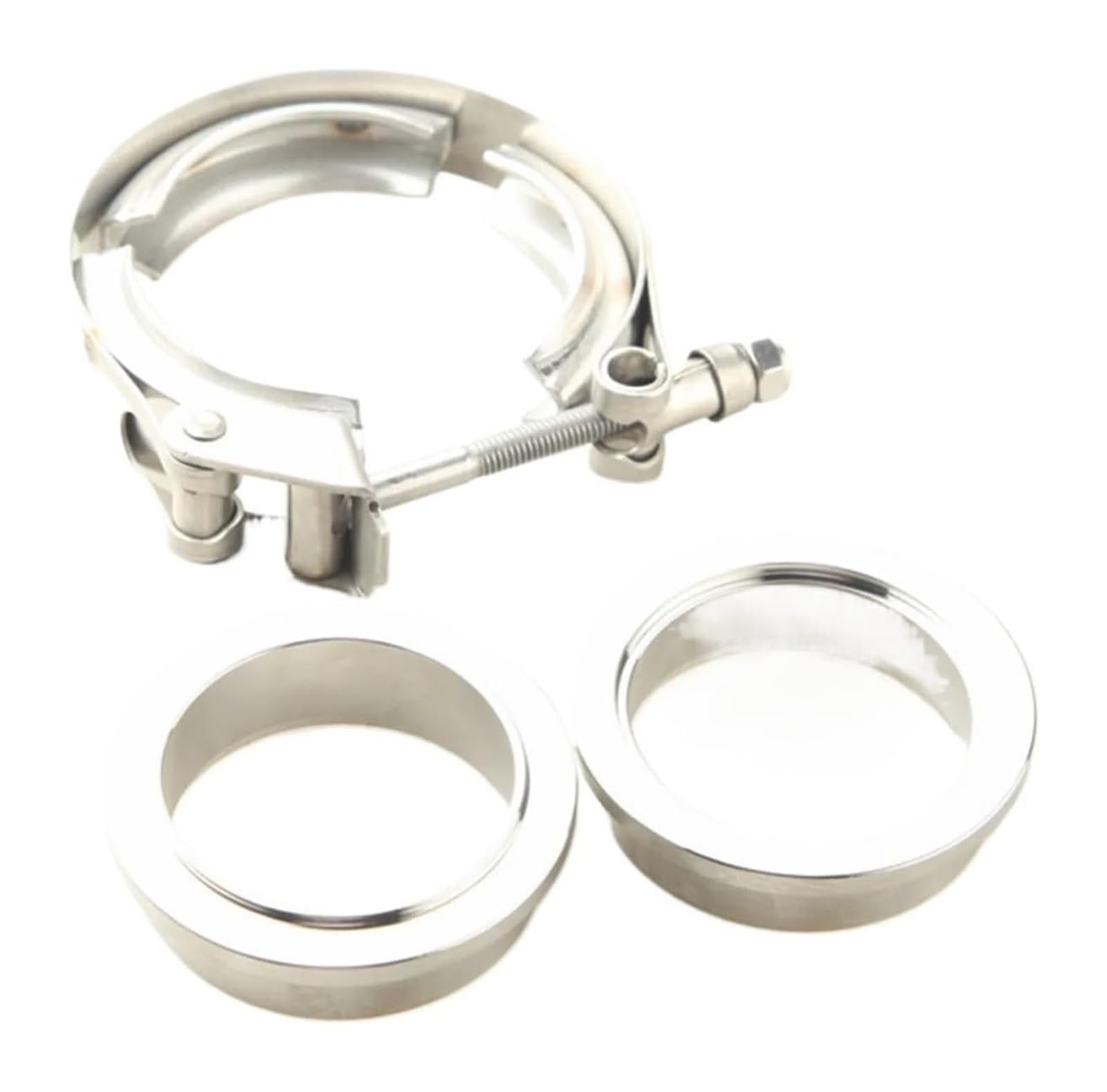 Fascette per tubi flessibili, Scarico Con Morsetto A Fascia V Flangia Maschio Femmina In Acciaio Dolce A Sgancio Rapido Da 1,5-3 Pollici
