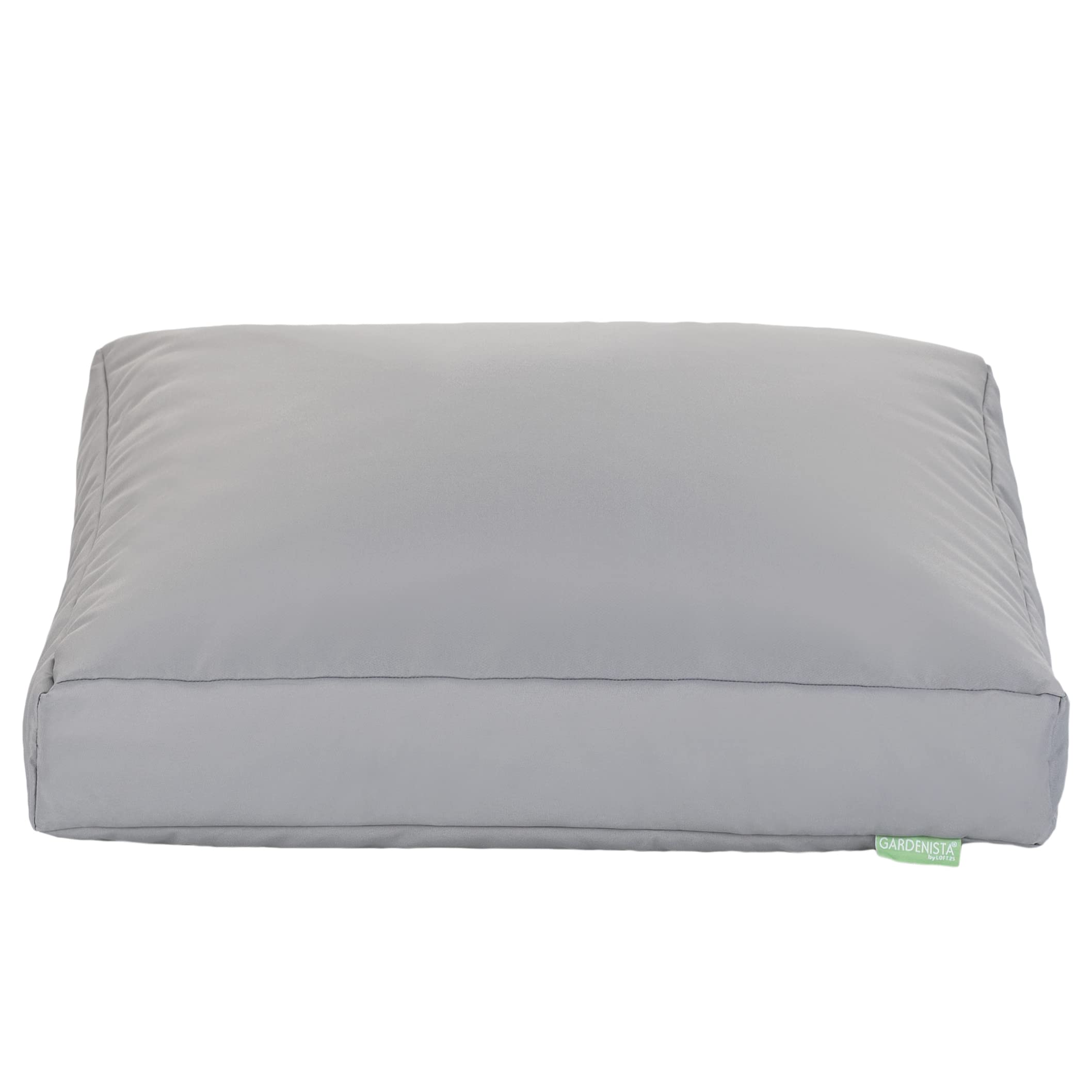 Gardenista Cojín de Suelo Acolchado, Medida 60 x 60 x 10 cm, Cojín Suelo Cuadrado, Cojines para Palets, Banco, Silla y Suelo, Asiento Cómodo Decorativo para Interior (6, Plata)