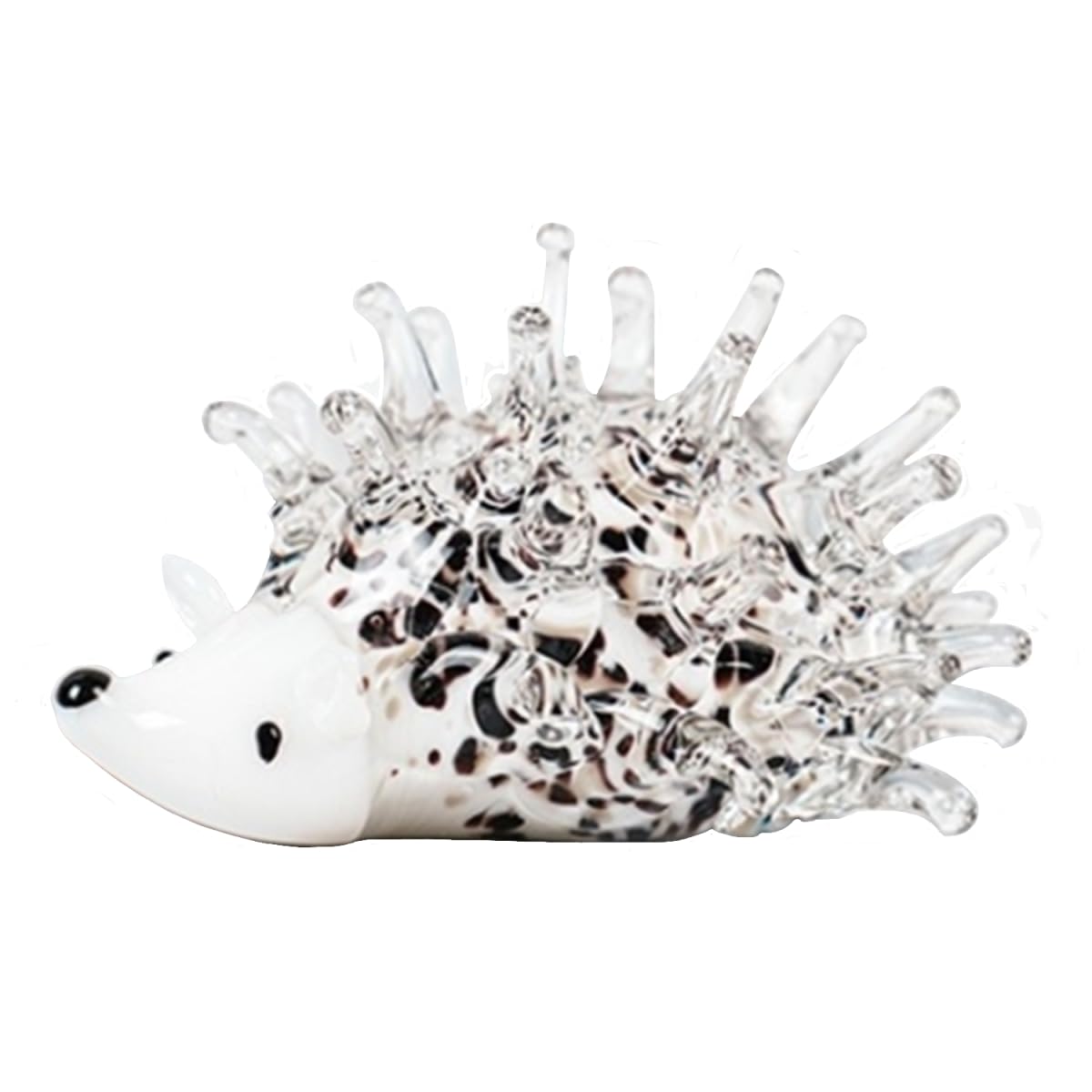 ZDHC Cute Hedgehog Figurine Art Hand Blown Glass Animal Sculpture Collectible Desktop Crystal Wild Life Ornaments for Centerpiece Home Office Display Decor Craft