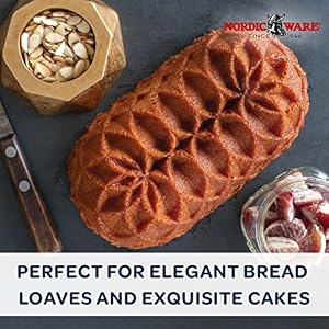 Nordic Ware Jubilee Loaf Pan, 6 Cup, Gold Nordic Ware Jubilee Loaf Pan 6 Cup Gold