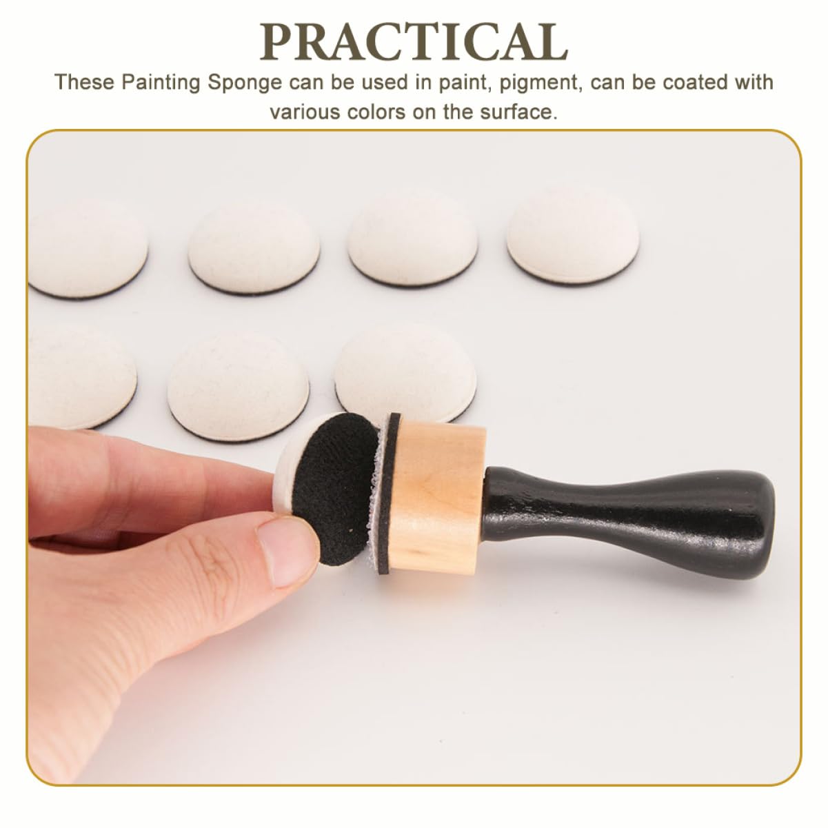 HOMSFOU 4 Sätze Mini Schwamm Pinselwerkzeug Schwammwalzen zum Streichen Make-up-Schwämme Schwammpinsel Make-up-Schwamm Kunstschwamm Schwämme zum Malen Schwammfarbe Gummi