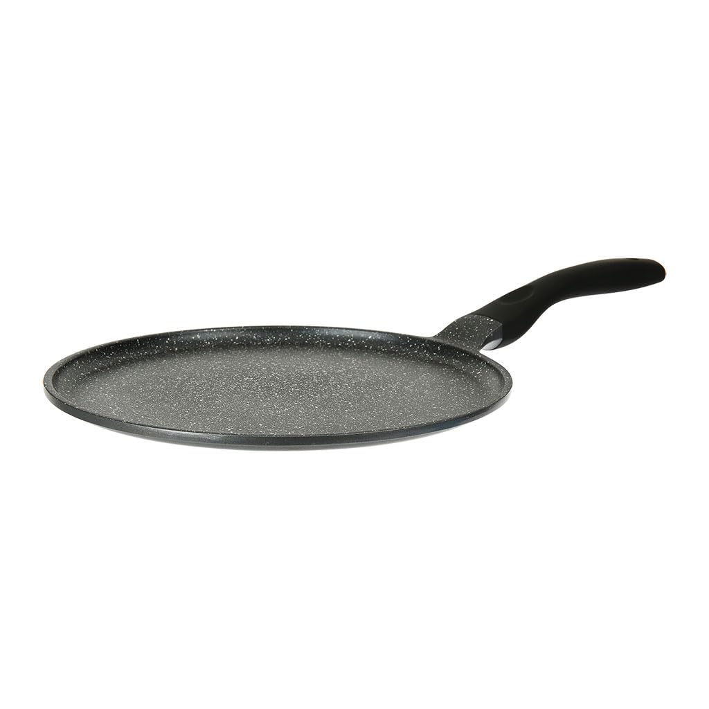 Sitram 714224 Crepe pan cast aluminium Ø 30 cm - PFOA-free non-stick coating Whitford Xylan 2 layers stone effect - heat-resistant soft touch handle - Suitable for all heat sources including induction