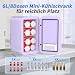 YASHE Mini-Kühlschrank, 6 Liter/8 Dosen, 220–240 V AC/DC, tragbarer thermoelektrischer Kühler, Kühlschränke für Schlafzimmer, Hautpflege, Getränke, Büro, Wohnheim und Auto, Lila