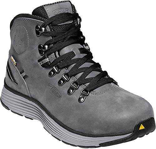 KEEN Utility Men's Manchester 6" Alloy Toe Waterproof Work Boot Construction Shoe, Forged