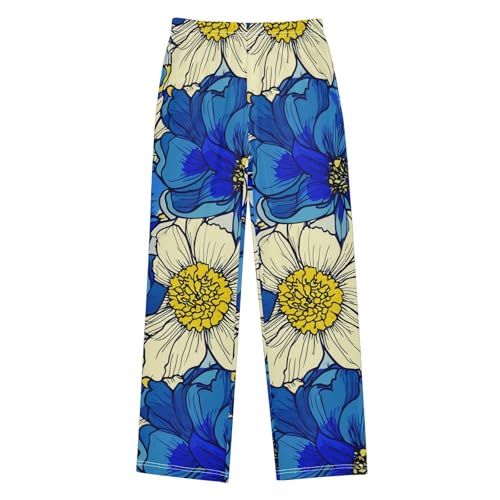 J JOYSAY Floral Blossom Petals Pajamas Pants Soft Long Pajama Bottoms Lounge Sleep Pants Size S-XL