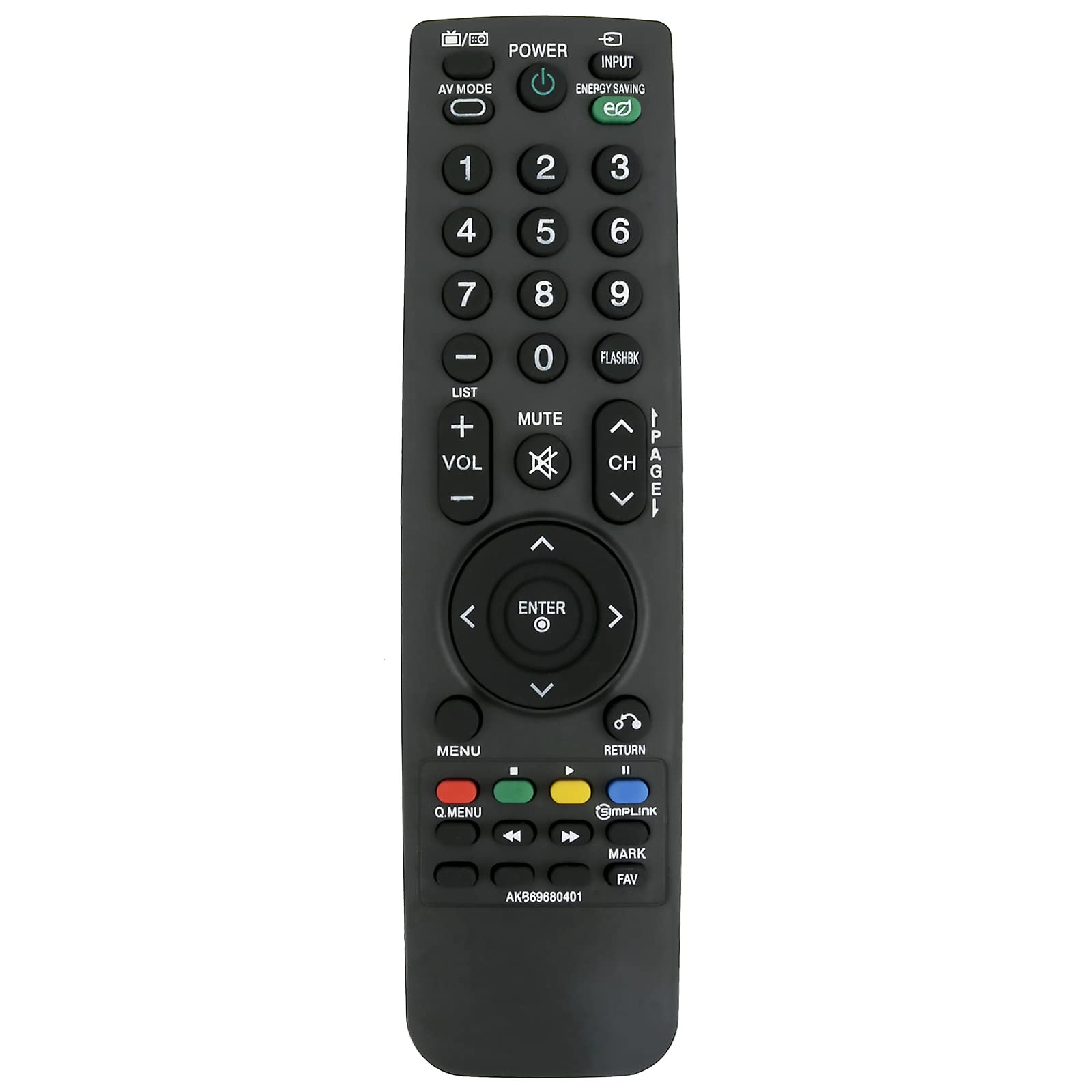 Replacement Remote Control AKB69680401 Fit for LG LCD TV 19LH20 19LH20-UA 22LH20 22LH20-UA 22LH200C 22LH200C-UA 26LH20 26LH20-UA 32LH20 32LH20-UA 37LH20 37LH20-UA 42LH20 42LH20-UA