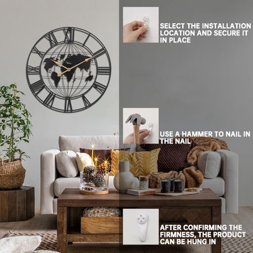 Reloj de pared digital redondo de 24 pulgadas SIN&MI miniatura 6