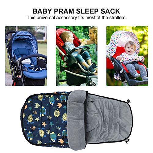 NUOBESTY Saco para carrinho de bebê impermeável saco de dormir infantil cobertor quente cobertor par