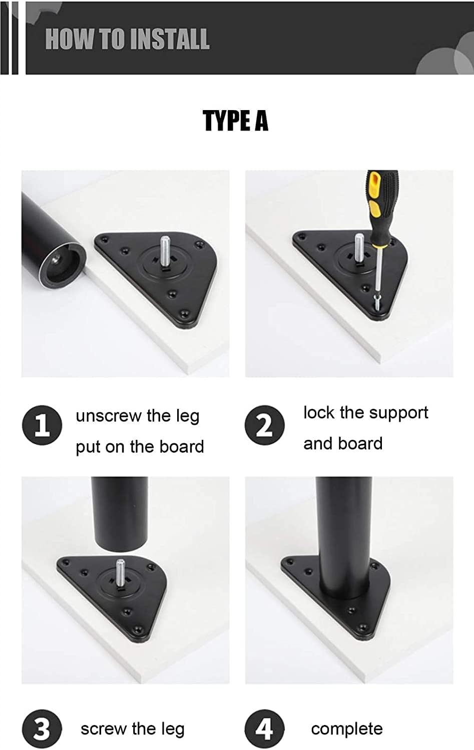 Bar Counter Legs Table Legs Adjusting Height End Table Legs Furniture Legs Sofa Legs Desk Legs Closet Legs Bench Legs Chair Legs Set of 2 for Glass, Desk, Closet