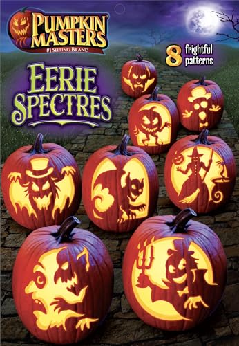 Pumpkin Masters Eerie Spectres Pumpkin Carving Pattern Book, 8 Frightful Patterns, Easy Pumpkin...