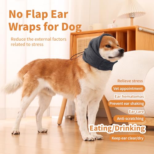 UUREED Protetor de ouvido para cães, proteção contra ruído, faixa de ouvido para hematoma de cachorr